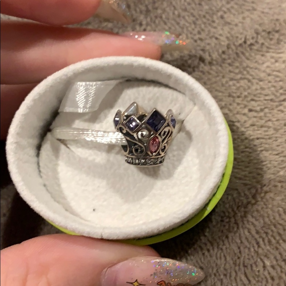 Chamilia Purple and Pink Crown Bead NEVER WORN